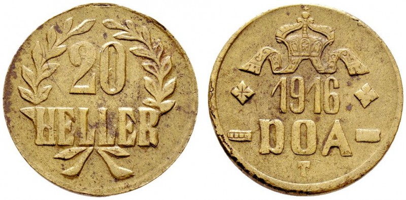 Deutsche Münzen und Medaillen ab 1871 
 Deutsch-Ostafrika 
 20 Heller 1916 -Ta...