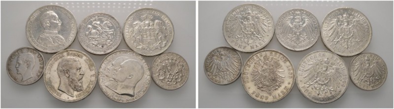 Deutsche Münzen und Medaillen ab 1871 
 Lots 
 27 Stücke: BADEN, 2 Mark 1902 R...