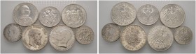 Deutsche Münzen und Medaillen ab 1871 
 Lots 
 27 Stücke: BADEN, 2 Mark 1902 Regierungsjubiläum, 3 Mark 1915, 5 Mark 1908 und 1913; BAYERN, 5 Mark 1...