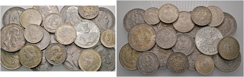 Deutsche Münzen und Medaillen ab 1871 
 Lots 
 114 Stücke: BADEN, 5 Mark 1900 ...