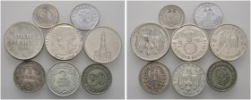 Deutsche Münzen und Medaillen ab 1871 
 Lots 
 Über 130 Stücke: Kleinmünzen vom Kaiserreich, Weimarer Republik und Drittes Reich (viele verschie­den...