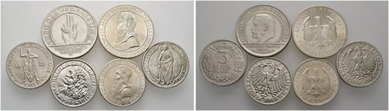 Deutsche Münzen und Medaillen ab 1871 
 Lots 
 65 Stücke: Gedenkmünzen der WEI...
