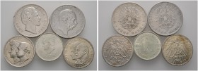 Deutsche Münzen und Medaillen ab 1871 
 Lots 
 Ca. 600 Stücke: Kaiserreich, Weimarer Republik, Drittes Reich, Kolonien, Besetzte Gebiete, Saarland e...