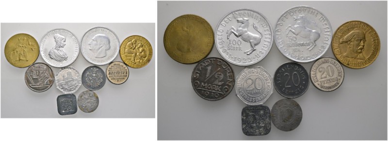 Deutsche Münzen und Medaillen ab 1871 
 Lots 
 Über 3.000 Stücke: NOTGELD -Mün...