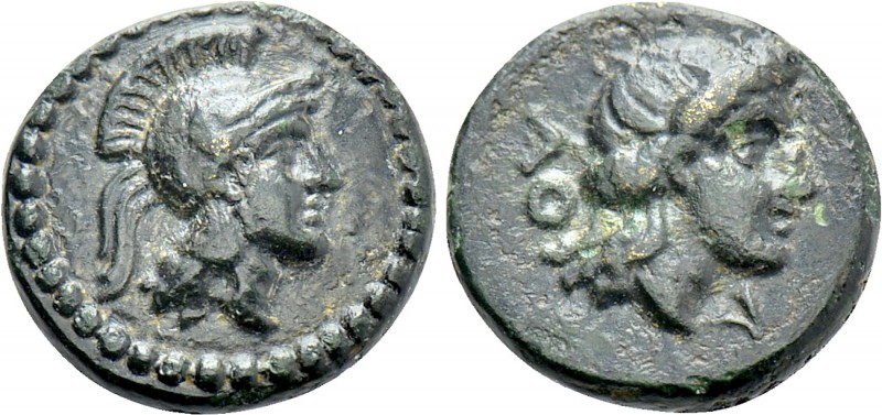 CILICIA. Holmoi. Ae (Circa 4th century BC).

Obv: Helmeted head of Athena righ...