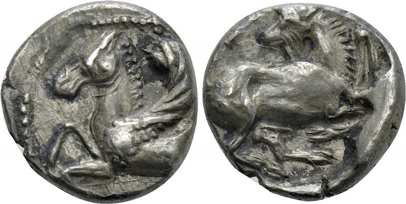 CILICIA. Kelenderis. Obol (Circa 410-375 BC).

Obv: Forepart of Pegasos left....