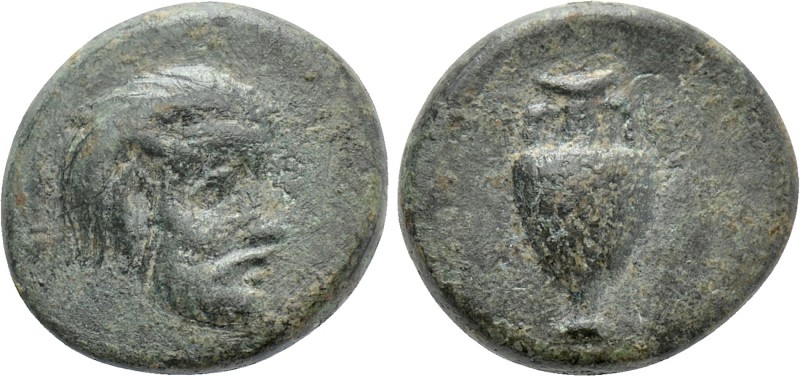 CILICIA. Nagidos. Ae (Circa 400-380 BC). 

Obv: Bearded head of Pan right.
Re...