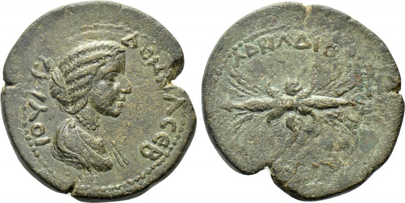 CILICIA. Diocaesarea. Julia Domna (Augusta, 193-217). Ae. 

Obv: IOVΛIA ΔOMNA ...