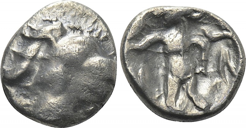 EASTERN EUROPE. Noricum (1st century BC). Obol. 

Obv: Stylized male head righ...