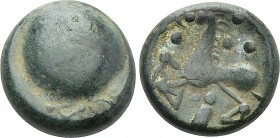 EASTERN EUROPE. Imitations of Philip II of Macedon (2nd-1st centuries BC). Ae Tetradrachm? "Cotini/Buckelavers" type.