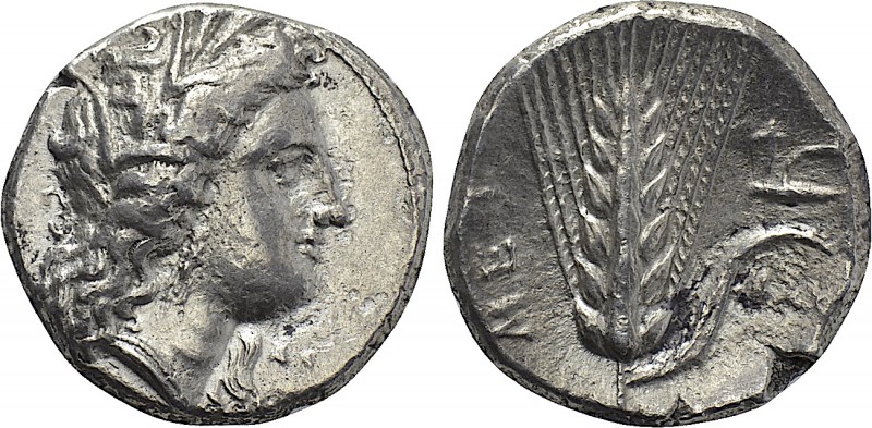 LUCANIA. Metapontion. Nomos (Circa 330-290 BC). 

Obv: Head of Demeter right, ...