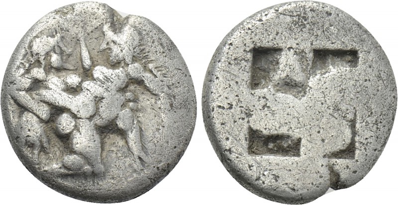 THRACE. Thasos. 1/3 Stater or Drachm (Circa 500-480 BC). 

Obv: Ithyphallic sa...