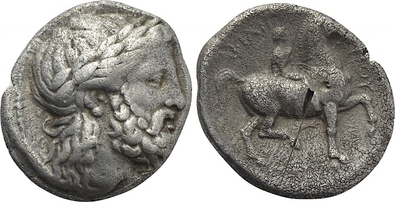 KINGS OF MACEDON. Philip II (359-336 BC). Tetradrachm. Pella. 

Obv: Laureate ...