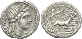 C. ALLIUS BALA. Denarius (92 BC). Rome.