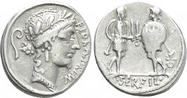 C. SERVILIUS C.F. Denarius (53 BC). Rome.