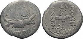 MARK ANTONY. Denarius (32-31 BC). Patrae(?). Legionary issue.