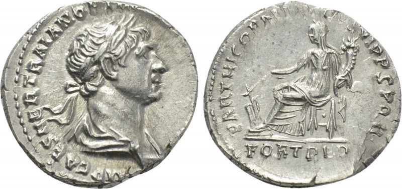 TRAJAN (98-117). Denarius. Rome. 

Obv: IMP CAES NER TRAIAN OPTIMO AVG GER DAC...