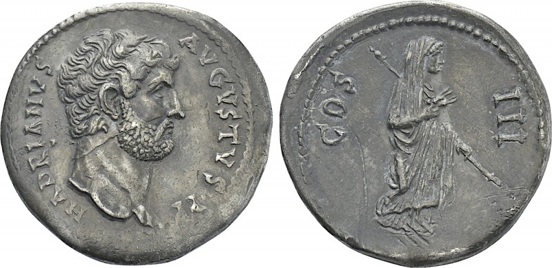 HADRIAN (117-138). Cistophorus. Sardis. 

Obv: HADRIANVS AVGVSTVS P P. 
Bare ...