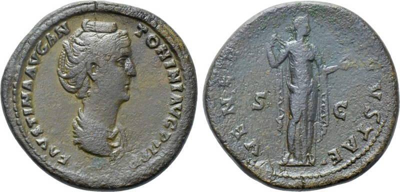 FAUSTINA I (Augusta, 138-140). Sestertius. Rome. 

Obv: FAVSTINA AVG ANTONINI ...