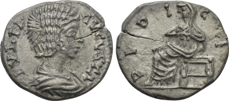 JULIA DOMNA (Augusta, 193-217). Denarius. Contemporary imitation of Laodicea ad ...