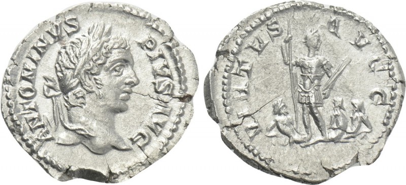 CARACALLA (198-217). Denarius. Rome. 

Obv: ANTONINVS PIVS AVG. 
Laureate hea...