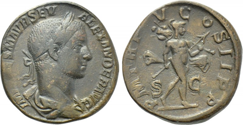 SEVERUS ALEXANDER (222-235). Sestertius. Rome. 

Obv: IMP CAES M AVR SEV ALEXA...