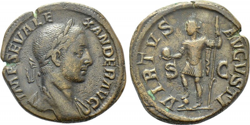 SEVERUS ALEXANDER (222-235). Sestertius. Rome. 

Obv: IMP SEV ALEXANDER AVG. ...