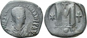 JUSTIN I & JUSTINIAN I (527). Follis. Constantinople.