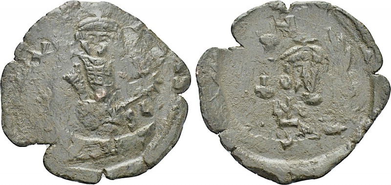 JUSTINIAN II (First reign, 685-695). Follis. Syracuse. 

Obv: Justinian seated...