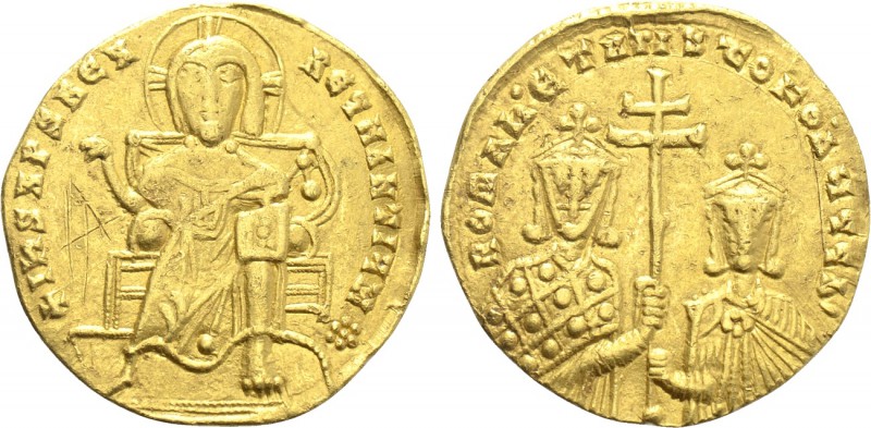 CONSTANTINE VII PORPHYROGENITUS with ROMANUS I and CHRISTOPHER (913-959). GOLD S...