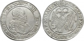 AUSTRIA. Holy Roman Empire. Rudolf II (Emperor, 1576-1612). Reichstaler (1593-KB). Kremnitz.