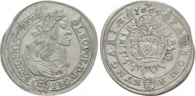 AUSTRIA. Holy Roman Empire. Leopold I (Emperor, 1658-1705). 15 Krajczar (1665-KB). Kremnica (Körmöcbánya).