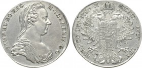 AUSTRIA. Holy Roman Empire. Maria Theresia (1740-1780). Reichstaler (1780 IC-FA). Wien (Vienna) restrike, struck 1780-1790.