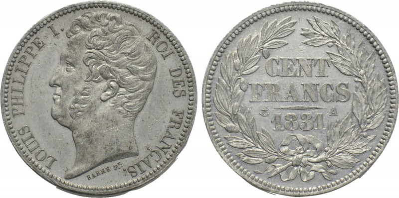FRANCE. Louis-Philippe I (1830-1848). Tin 100 Francs Pattern (1831-A). Paris. 
...