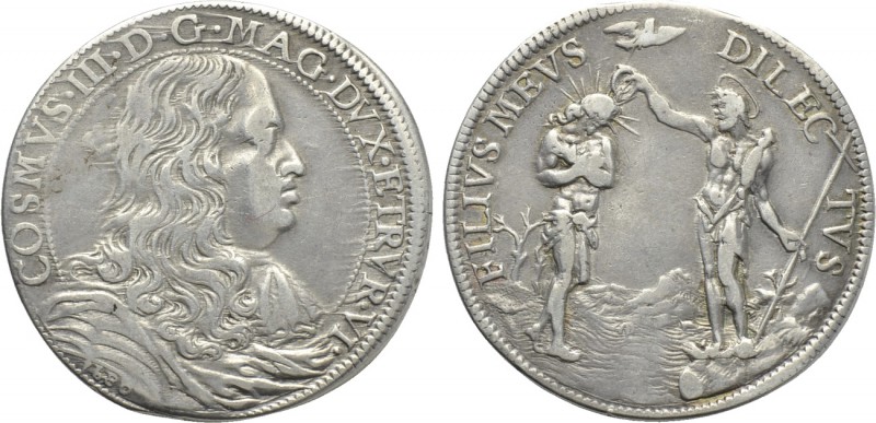 ITALY. Tuscany. Cosimo III de'Medici (1670-1723). Piastra (1680). Firenze (Flore...