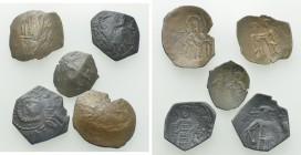 5 Late Byzantine Coins.
