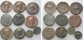 10 Roman Asses and their Fractions; Including Nero and Pupienus.
