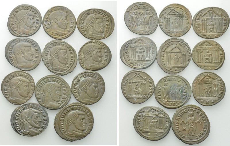 11 Coins of Maxentius. 

Obv: .
Rev: .

. 

Condition: See picture.

We...