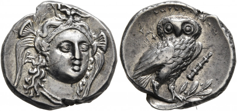 LUCANIA. Herakleia. Circa 281-278 BC. Drachm (Silver, 17 mm, 3.88 g, 6 h). Head ...