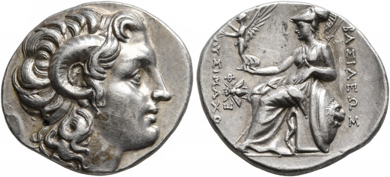 KINGS OF THRACE. Lysimachos, 305-281 BC. Drachm (Silver, 19 mm, 4.32 g, 12 h), E...