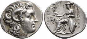 KINGS OF THRACE. Lysimachos, 305-281 BC. Drachm (Silver, 19 mm, 4.32 g, 12 h), Ephesos, circa 295/4-289/8. Diademed head of Alexander the Great to rig...