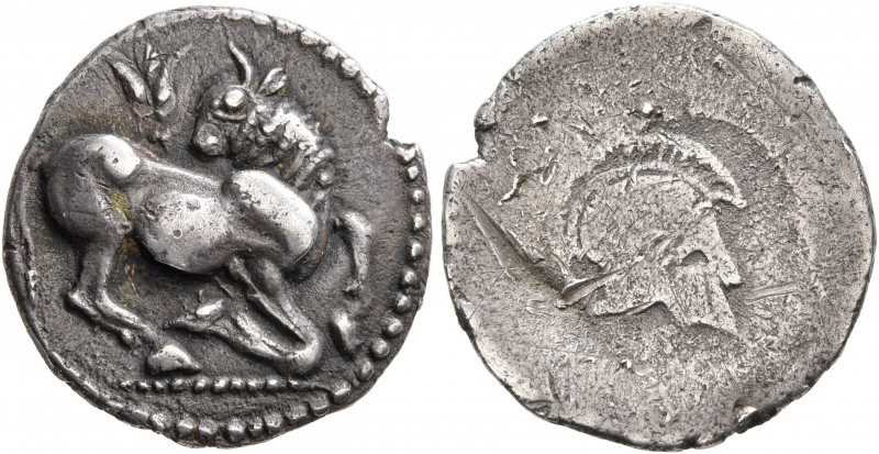 THRACO-MACEDONIAN TRIBES, Derrones. Circa 480-465 BC. Tetrobol (Silver, 17 mm, 2...