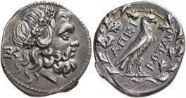 EPEIROS, Federal coinage (Epirote Republic). Circa 234/3-168 BC. Drachm (Silver, 21 mm, 5.00 g, 11 h). Head of Zeus to right, wearing oak wreath; to l...
