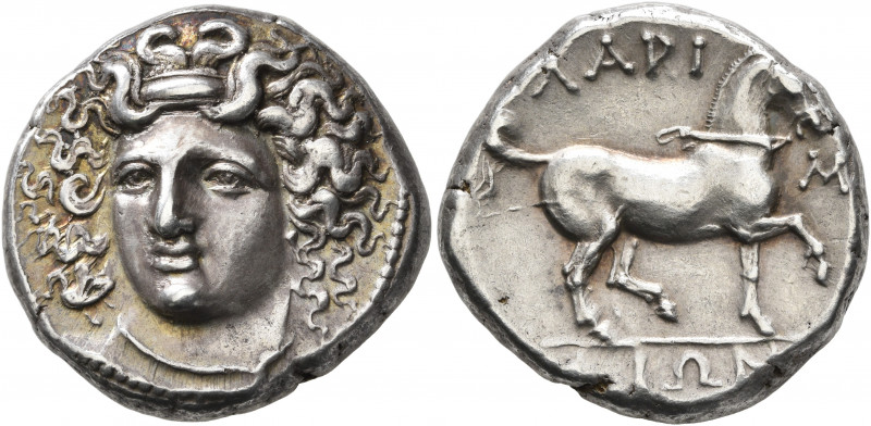 THESSALY. Larissa. Circa 356-342 BC. Stater (Silver, 23 mm, 12.22 g, 12 h). Head...