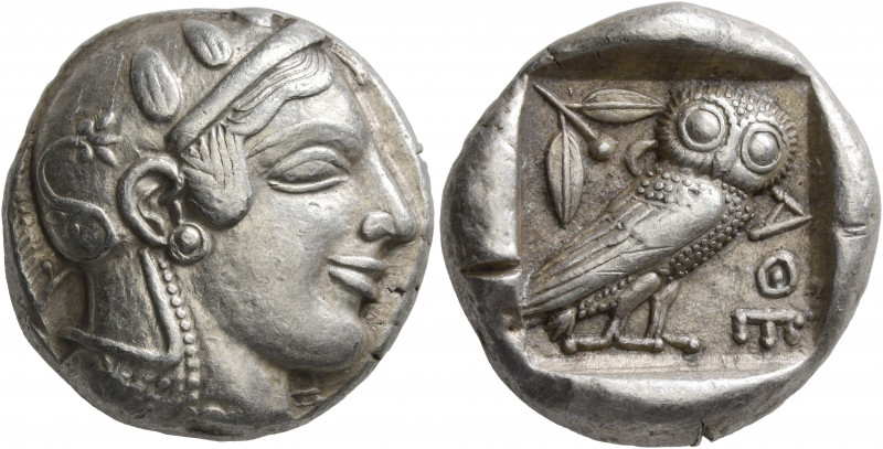 ATTICA. Athens. Circa 475-465 BC. Tetradrachm (Silver, 23 mm, 17.20 g, 5 h). Hea...