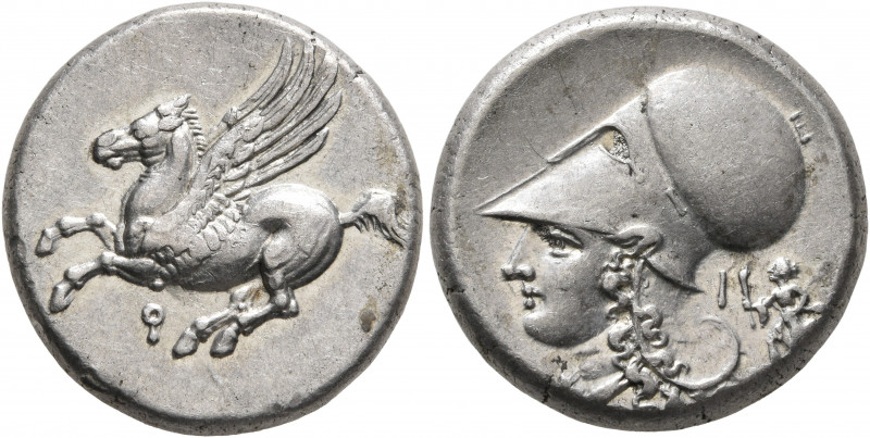 CORINTHIA. Corinth. Circa 375-300 BC. Stater (Silver, 20 mm, 8.59 g, 3 h). Ϙ Peg...