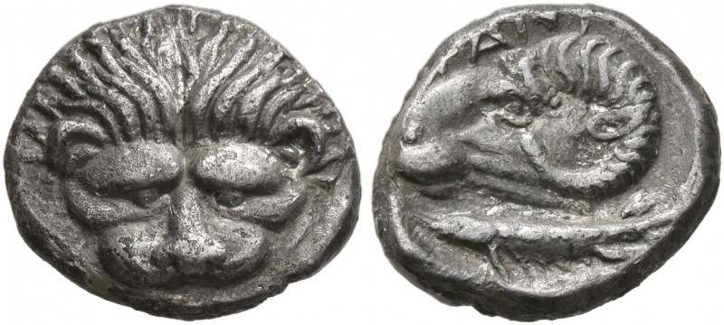 CIMMERIAN BOSPOROS. Pantikapaion. Circa 390-380 BC. Diobol (Silver, 12 mm, 1.61 ...