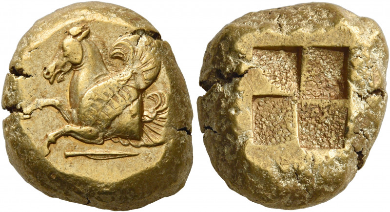 MYSIA. Uncertain, circa 450-330 BC. Stater (Electrum, 20 mm, 16.00 g), Phokaic s...