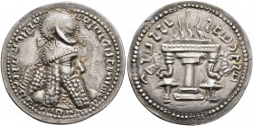 SASANIAN KINGS. Ardashir I, 223/4-240. Drachm (Silver, 26 mm, 4.26 g, 3 h), Mint C (Ctesiphon), circa 233/4-238/9. MZDYSN BGY 'RTHŠTR MRKAN MRKA 'YR'N...