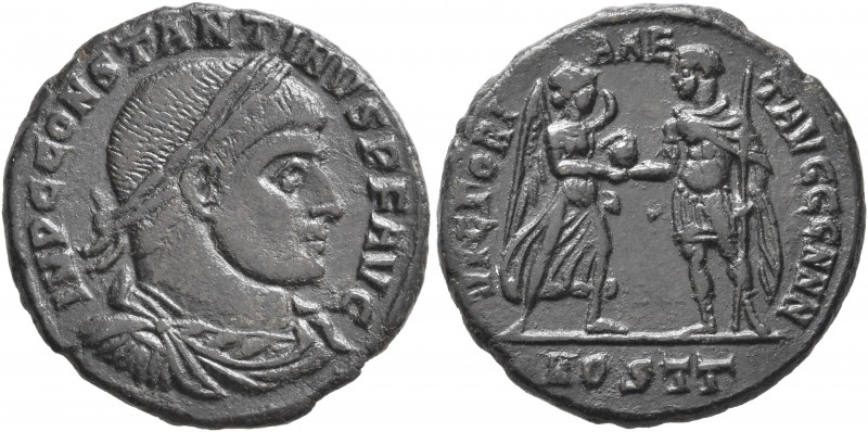 Constantine I, 307/310-337. Follis (Bronze, 21 mm, 4.80 g, 6 h), Ostia, 28 Octob...